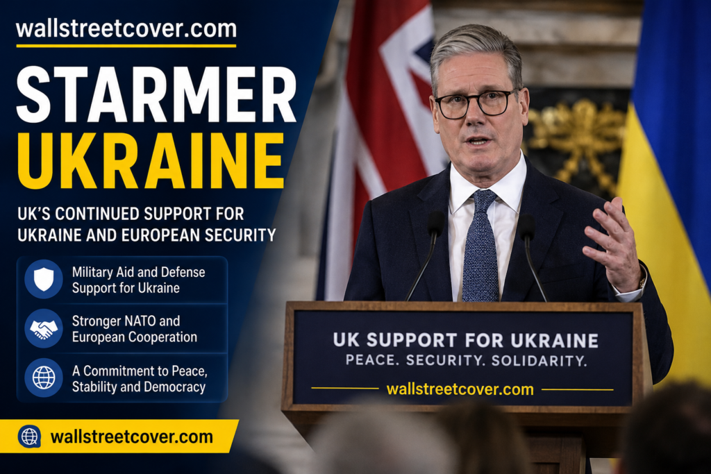 Keir Starmer speaking about UK support for Ukraine, NATO cooperation, and European security policy.