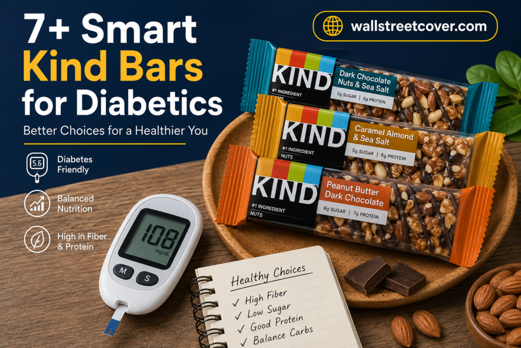 Kind bars for diabetics with healthy snack choices and nutrition information