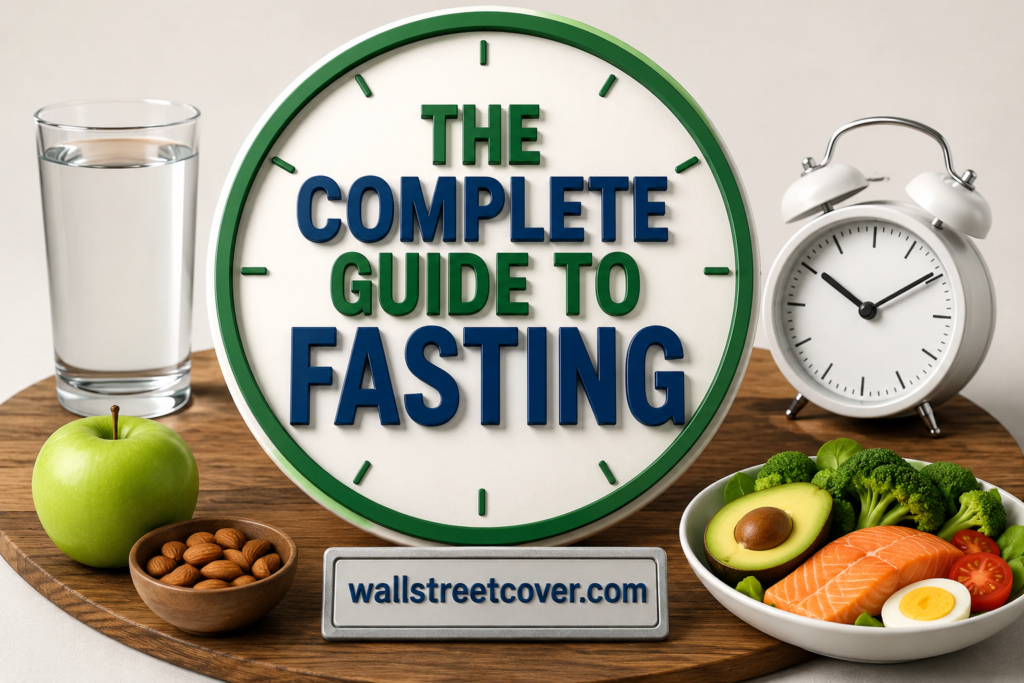 The complete guide to fasting with fasting methods, benefits, hydration, and healthy eating tips