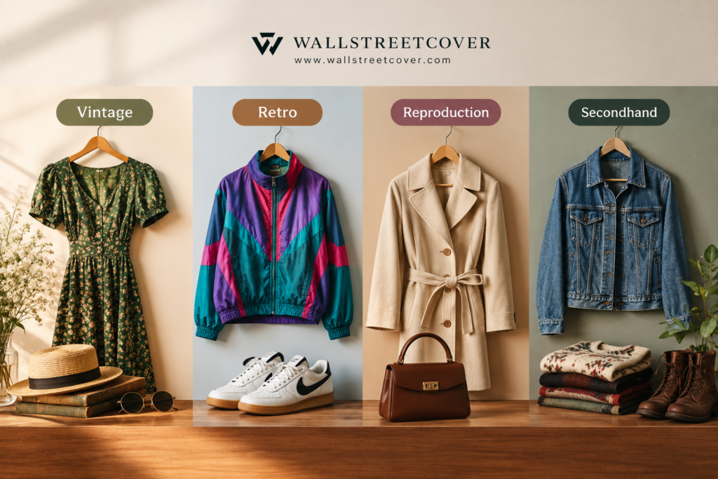 Vintage vs retro vs reproduction vs secondhand clothing comparison